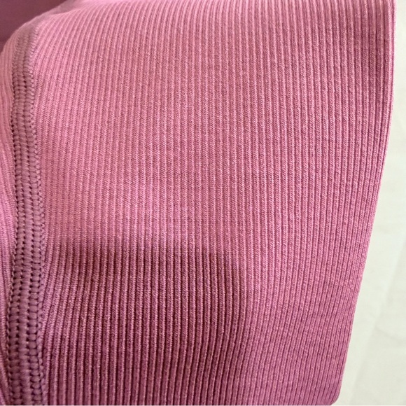 Pavoi Seamless Ribbed Full-Length High-Waisted Activewear Leggings Pink Large - Picture 4 of 12